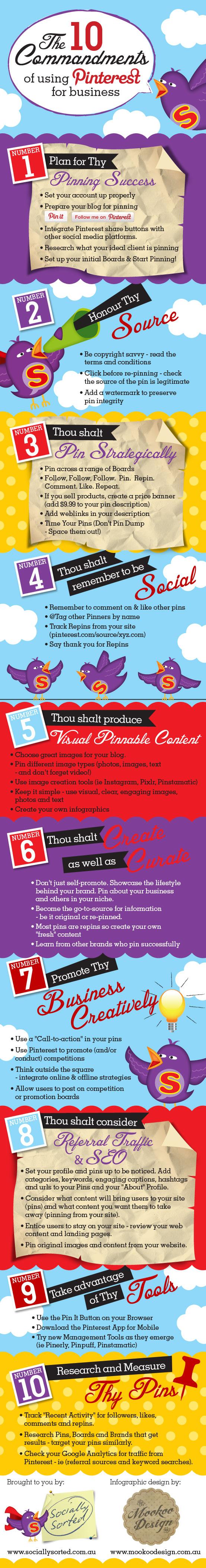 Pinterest for Business - 10 Commandments