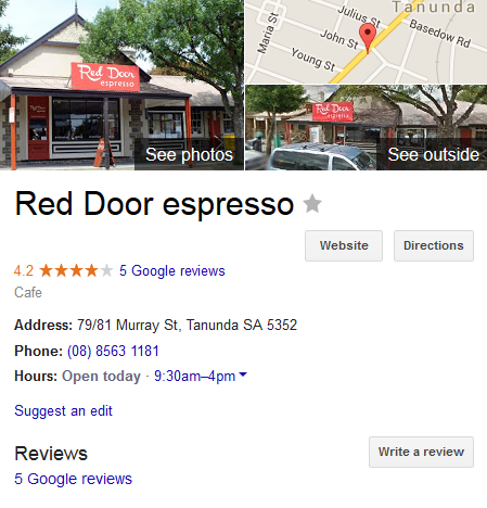 resturants set up google my business